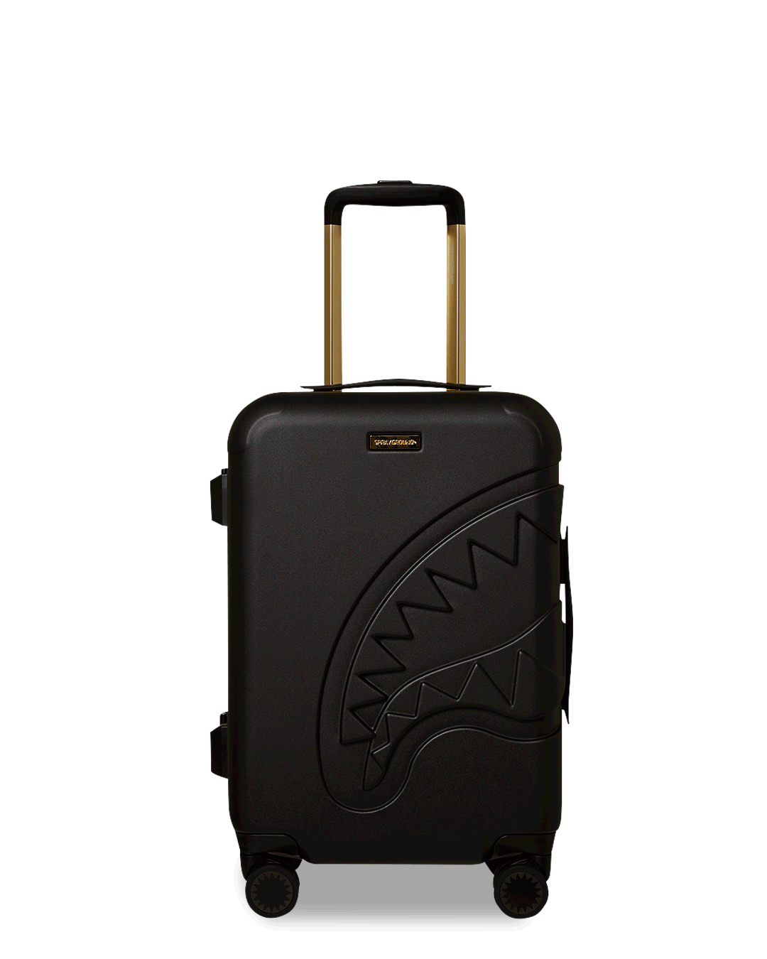 REALITY CHECK SHARKITECTURE CARRY-ON JETBLACK LUGGAGE (GOLD HARDWARE)